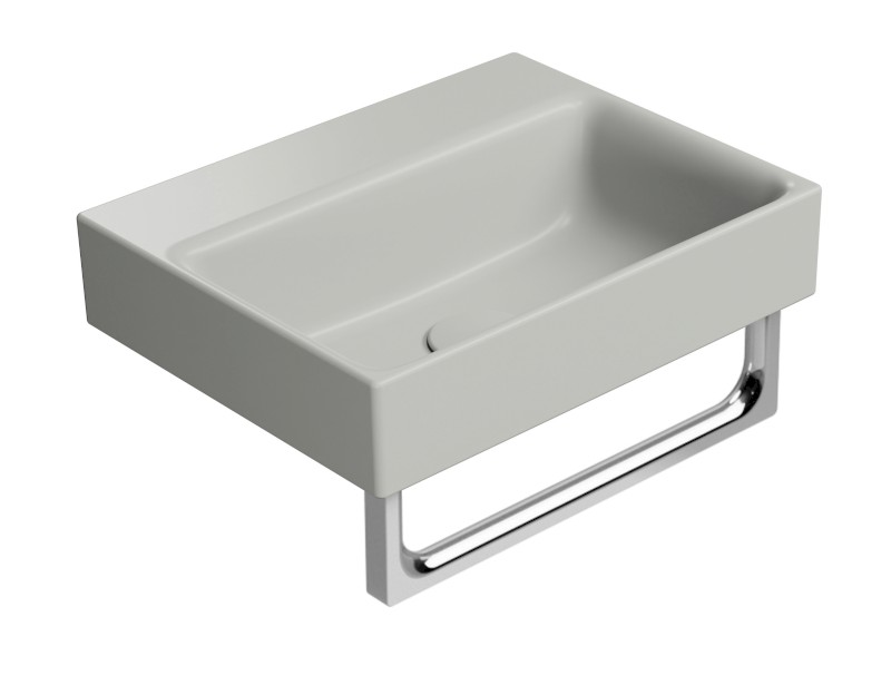 NUBES keramické umývátko 40x32cm, bez otvoru, cenere mat 9684017