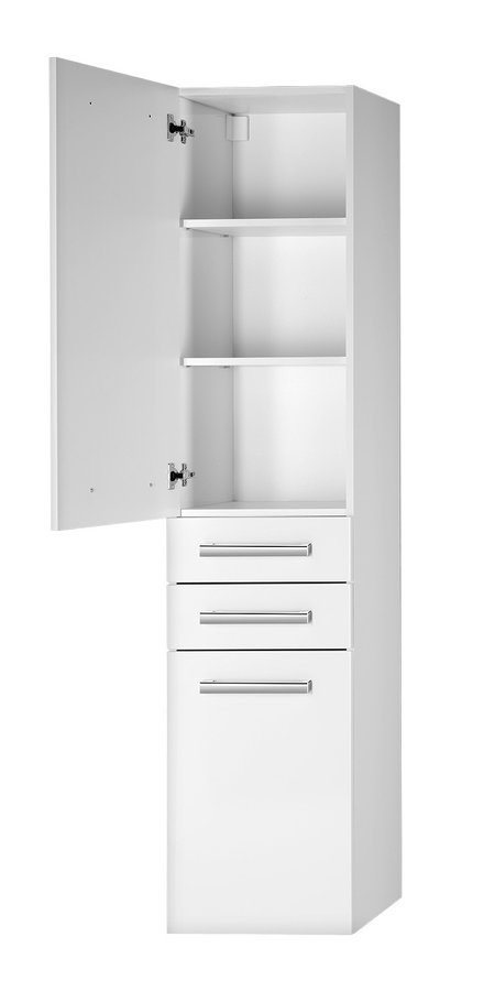 VEGA skříňka vysoká s košem, 40x184x31cm, bílá VG180