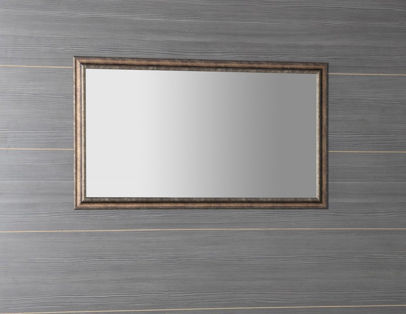 ROMINA zrcadlo v dřevěném rámu 58x98cm, bronzová patina NL398