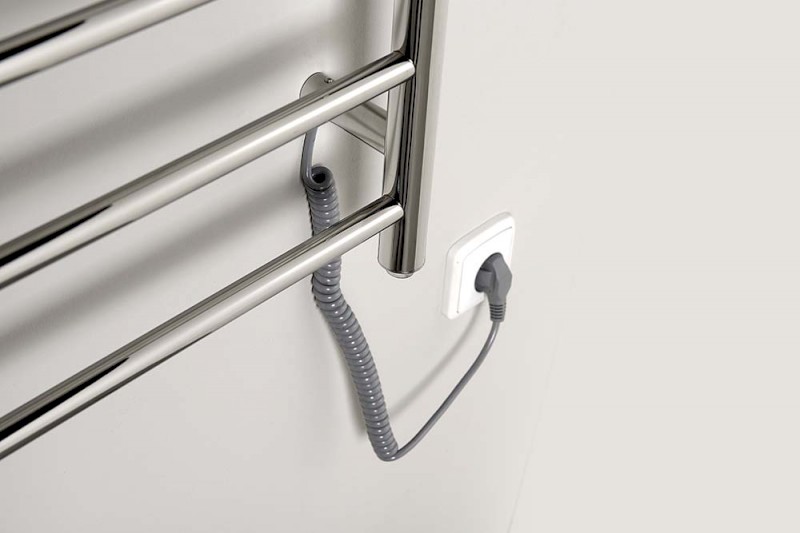 REDONDO elektrický sušák ručníků, kulatý, 630x1160mm, 130W, nerez lesk ER230V