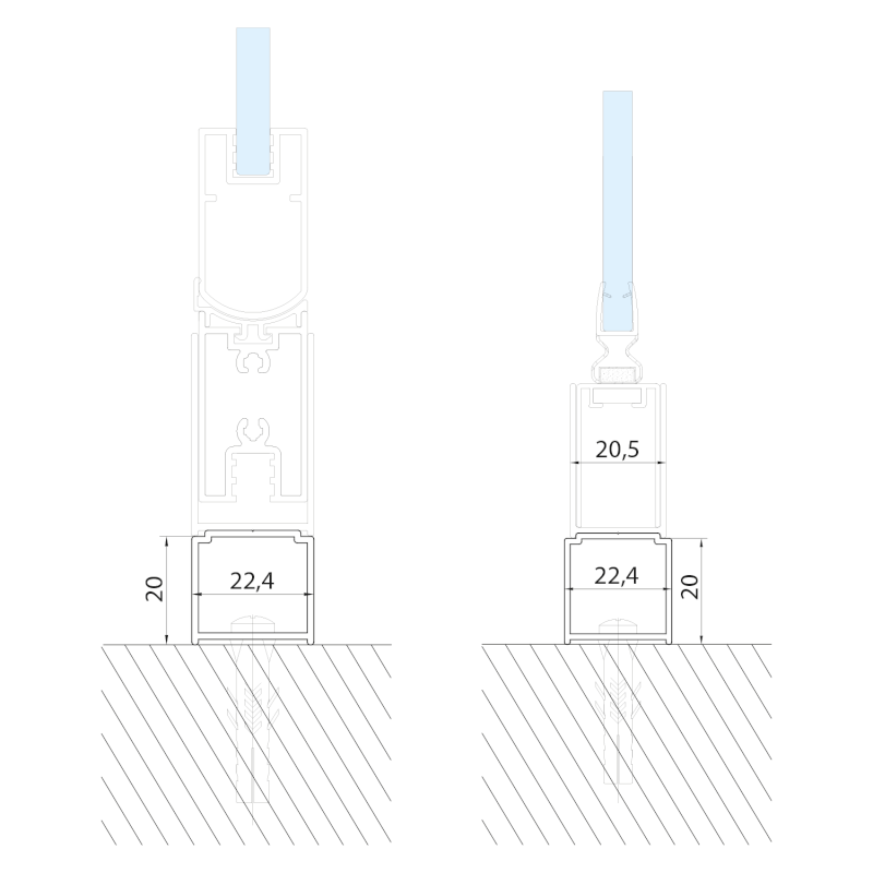 LORO rozšiřovací profil 20mm GN620