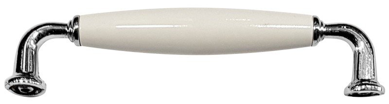 FAVOLO kovová úchytka, 142/128mm, chrom/bílá PR2212