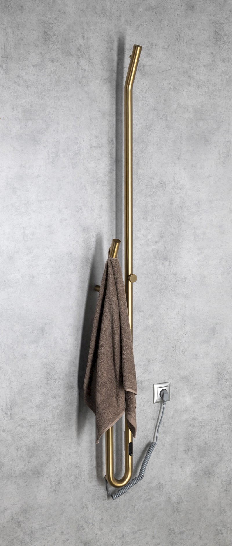 DUOPASSO elektrický sušák ručníků s časovačem, 122x1700mm, 45 W, zlato mat ER830