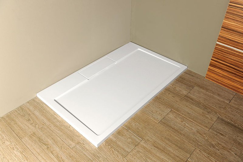 IRENA sprchová vanička z litého mramoru, obdélník 140x100cm, bílá HI140100