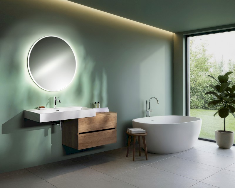 VISO kulaté zrcadlo s LED osvětlením ø 70cm VS070