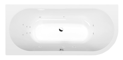 VIVA L hydromasážní vana, 175x80x47cm, Attraction Hydro, chrom 70119.3010