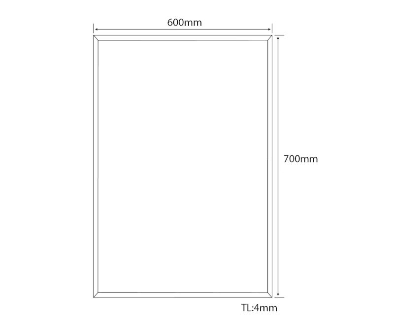 FLANCO zrcadlo s fazetou 60x70cm, CU free 22471