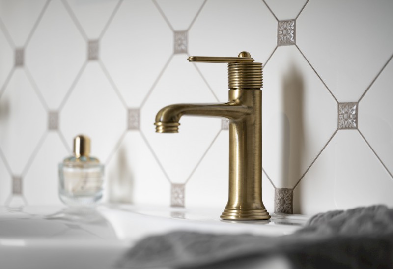 BEBÉ stojánková umyvadlová baterie, bronz BB002/18