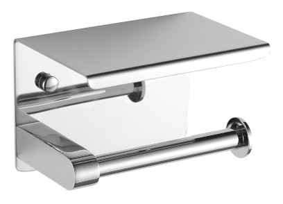 Držák toaletního papíru s poličkou, chrom UN1197C