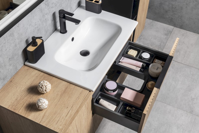 CIRASA STRIP umyvadlová skříňka 69,8x52x46cm, dub Alabama CR701-2322