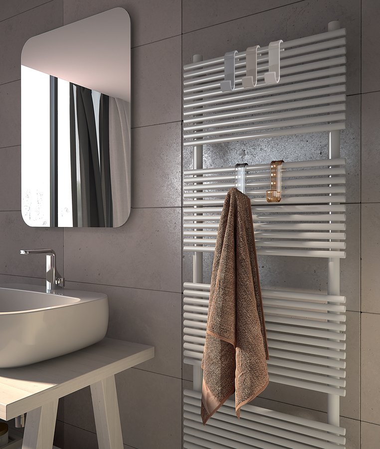 Háček na otopná tělesa, termoplast, bílá 202502