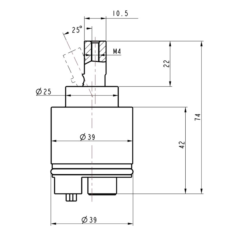 Směšovací kartuše 40mm, vysoká 521840