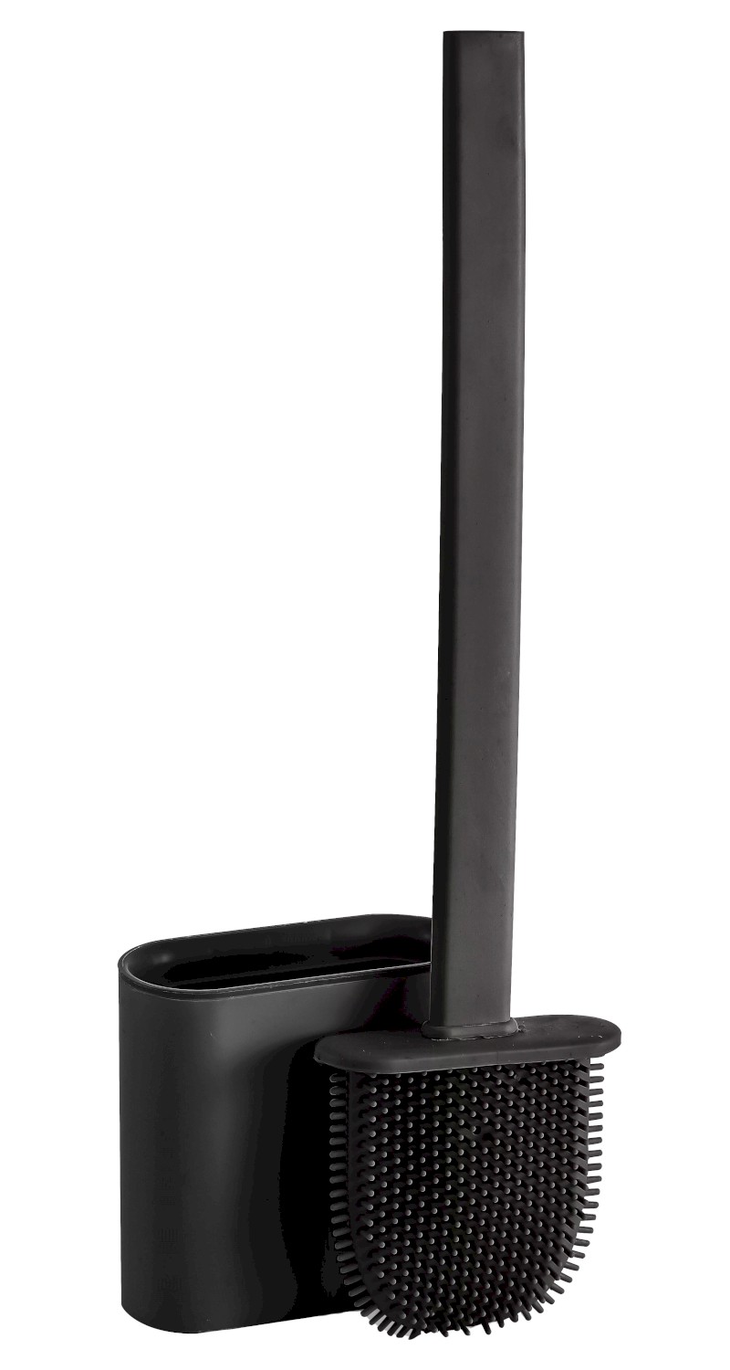 SANA WC silikonová štětka závěsná/na postavení, černá mat BS010B