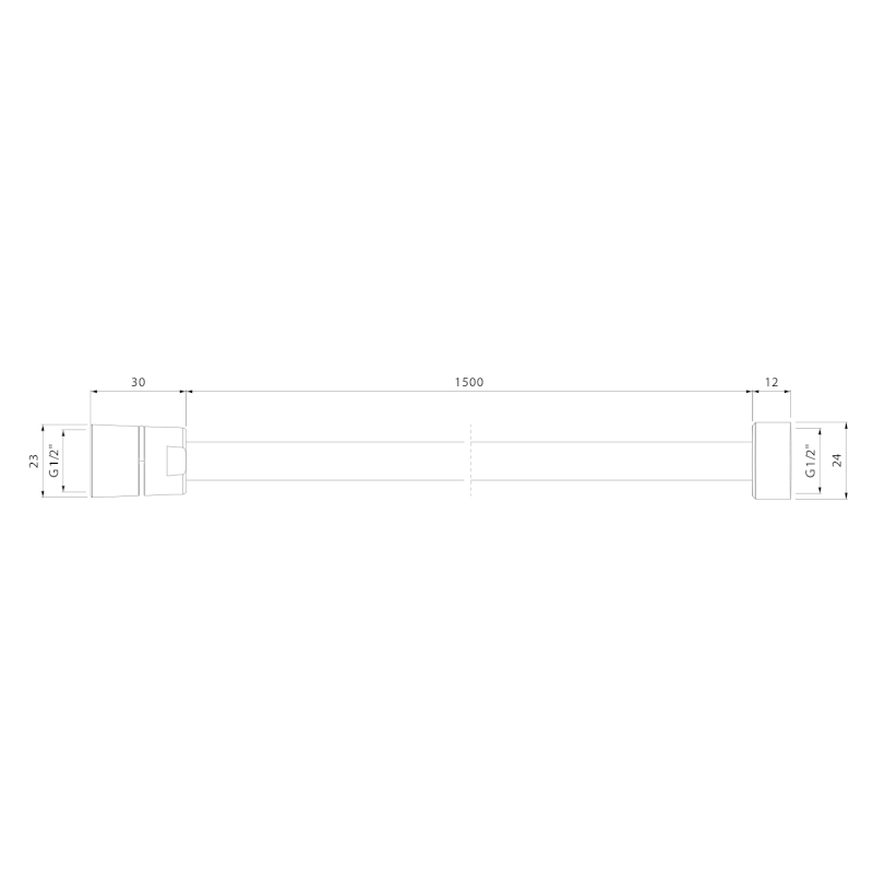POWERFLEX plastová sprchová hadice, 150cm, zlato mat FLEX150GO