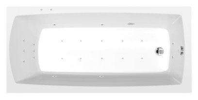 LILY hydromasážní vana, 150x70x39cm, Attraction Hydro-Air, chrom 72273.4010