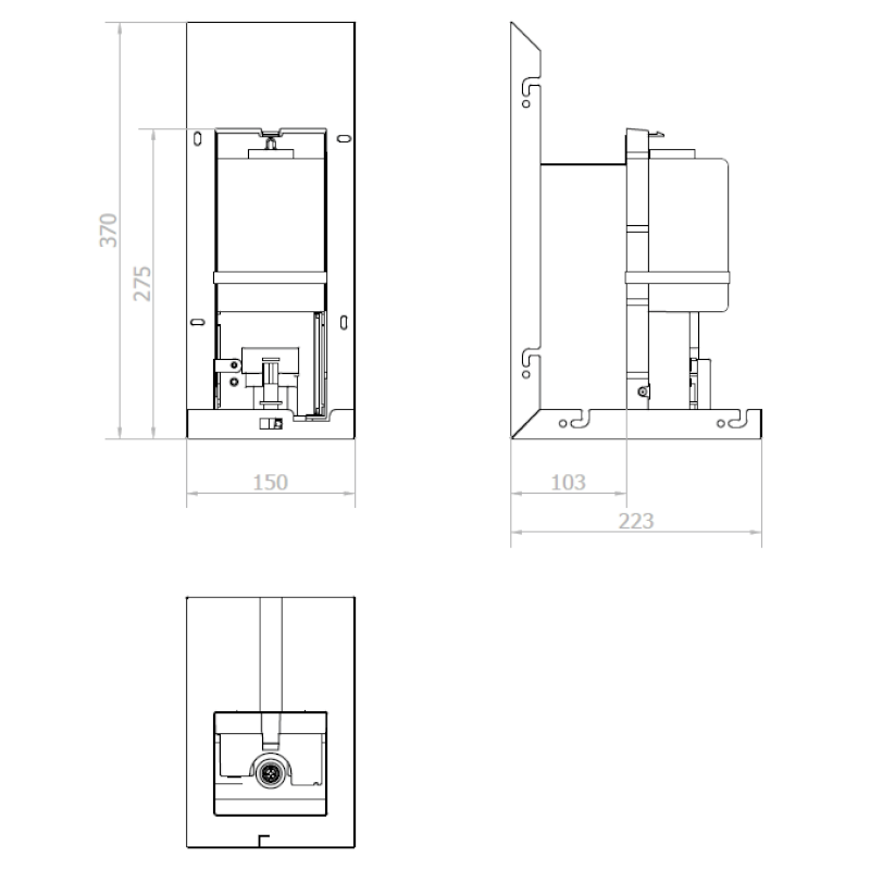 BASIC zrcadlová skříňka 80cm s automatickým dávkovačem mýdla a senzorovým osoušečem rukou MUM000120