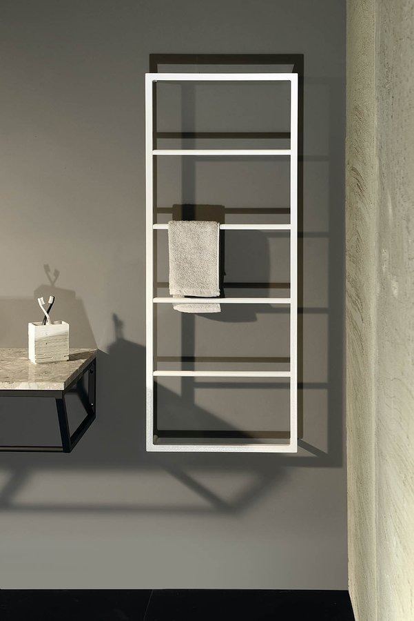 SKA nástěnný sušák ručníků 450x1150x100mm, bílá mat SKA511