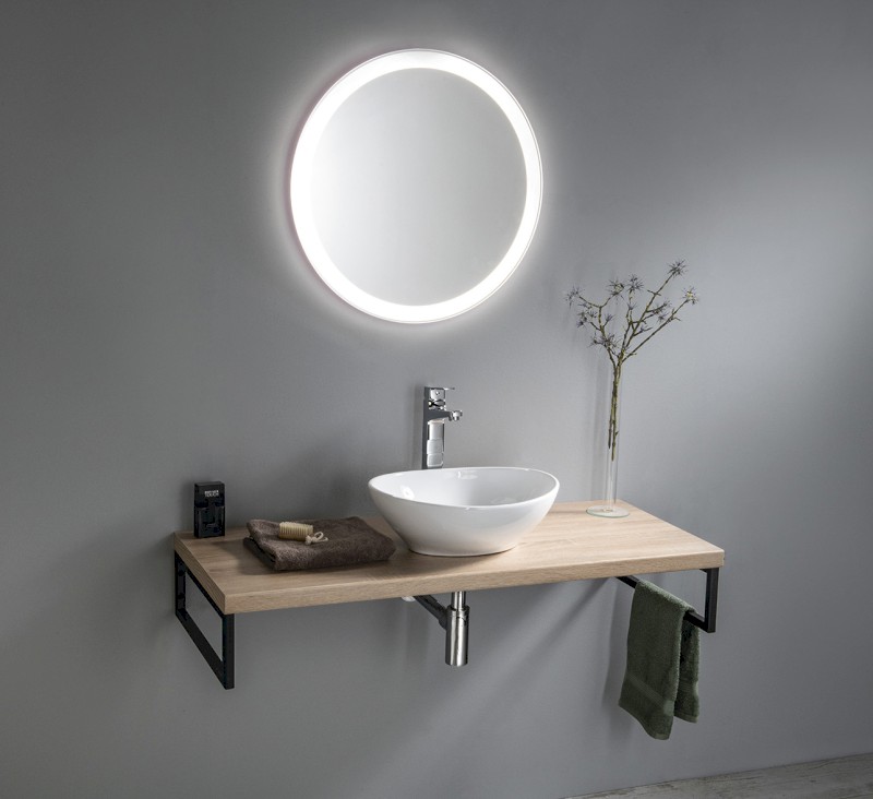 Keramické umyvadlo na desku, 42x34cm, bílá 49412