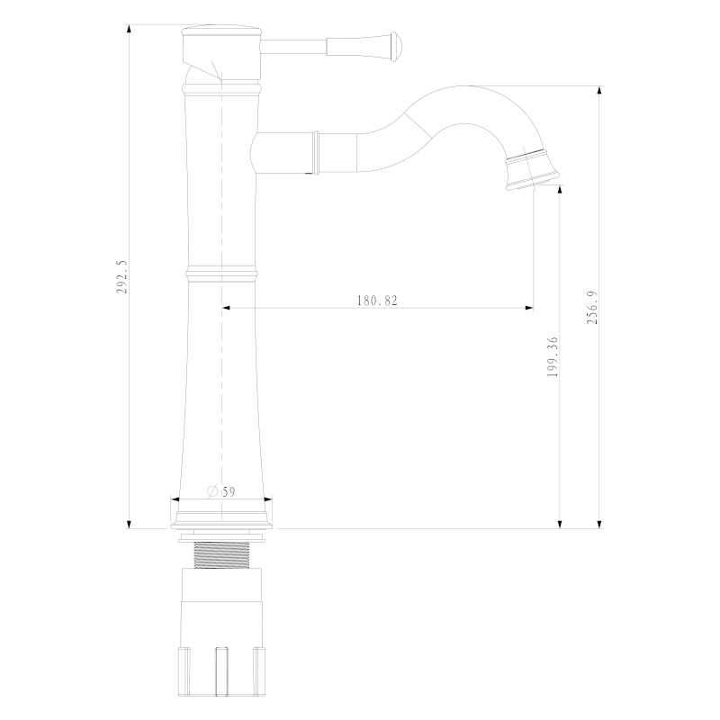 ATENA stojánková umyvadlová baterie vysoká, chrom ZB006