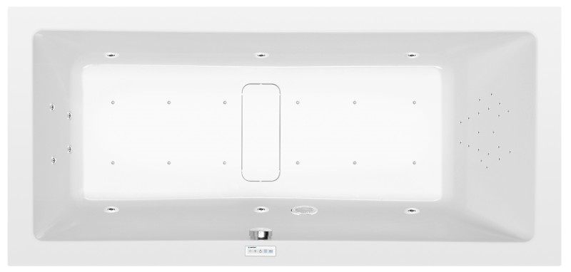 MARLENE hydromasážní vana, 200x90x48cm, Highline Hydro-Air, chrom 78731.6010