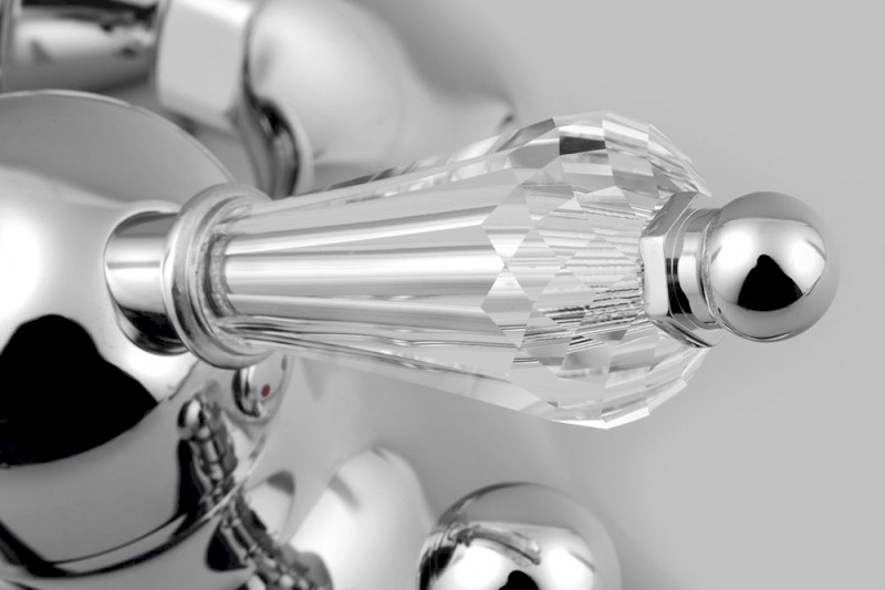 KIRKÉ CRYSTAL nástěnná vanová baterie, páčka krystal, chrom KI10KC