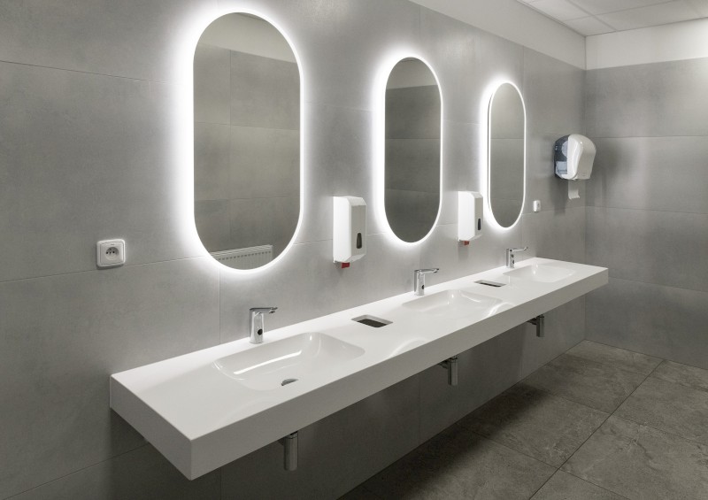 MINOX oválné zrcadlo s LED osvětlením 50x100cm MX250