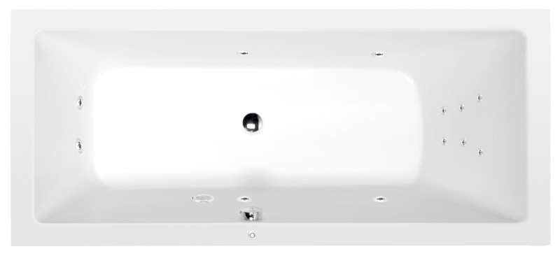 MIMOA hydromasážní vana, 170x80x39cm, Attraction Hydro, chrom 71713.3010