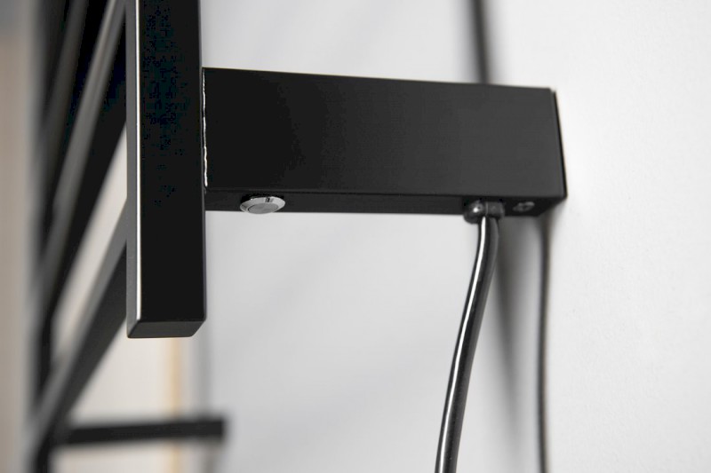 ELZOR elektrický sušák ručníků 500x470 mm, 60 W, černá mat EB510