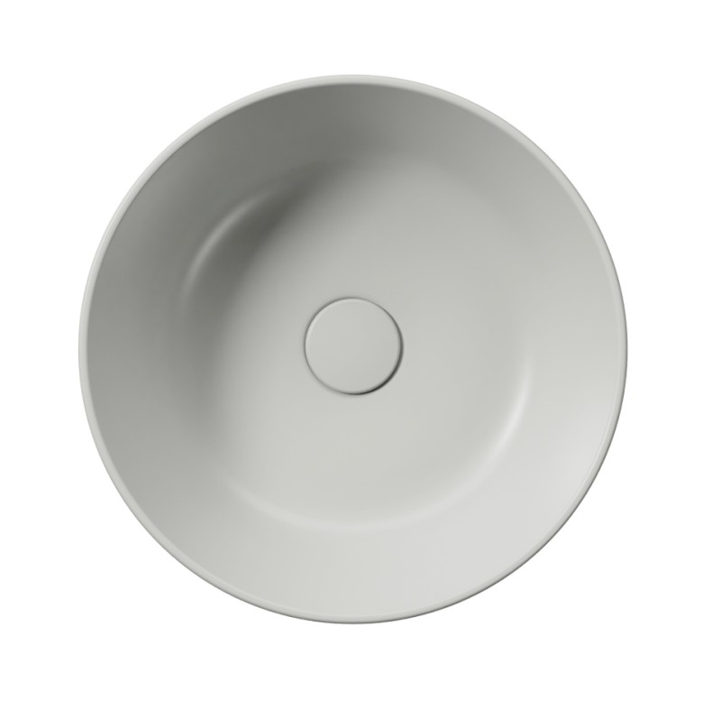 KUBE X keramické umyvadlo na desku, průměr 40cm, cenere mat 942617