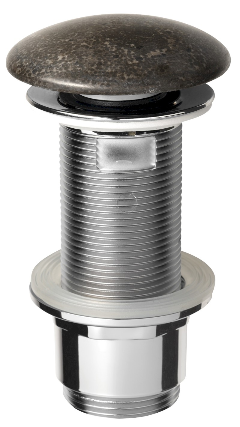 BLOK umyvadlová výpust 5/4“, click-clack, zátka matný tmavý kámen 2401-911