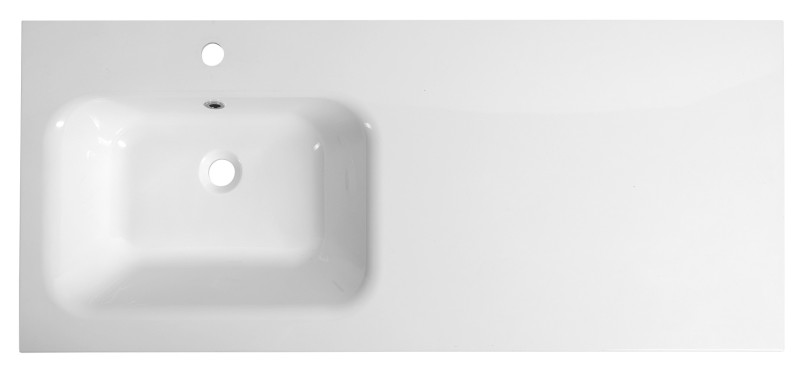 ARECA umyvadlo, litý mramor, 121x51,5cm, levé, bílá AC121L