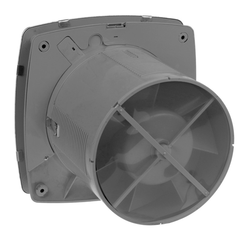 X-MART 12T koupelnový ventilátor axiální s časovačem, 20W, potrubí 120mm, nerez mat 01051000