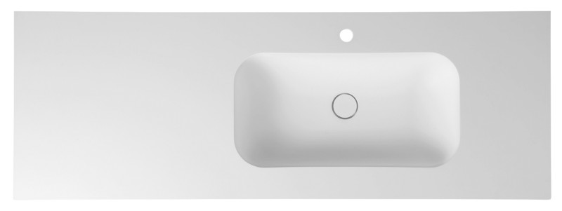 ARUBA umyvadlo, Rockstone, 130x51,5cm, pravé, bílá mat AR130-B1R