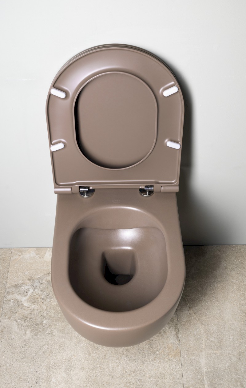 INFINITY závěsná WC mísa, Rimless, 36,5x53cm, taupe 10NF02005-2H