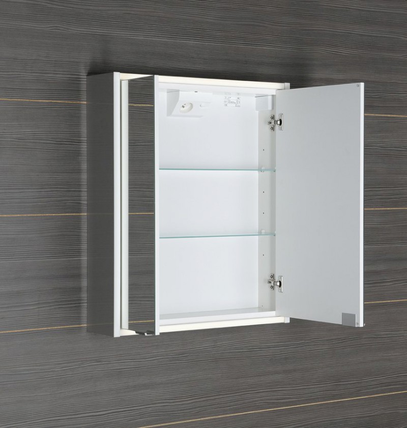 BATU galerka 60x71x15cm, 2x LED osvětlení, bílá lesk 1141120