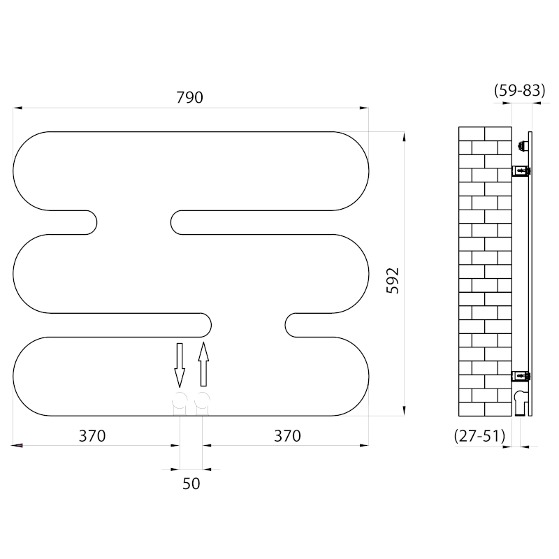 SAMILLA otopné těleso 790x592 mm, bílá mat MI6080