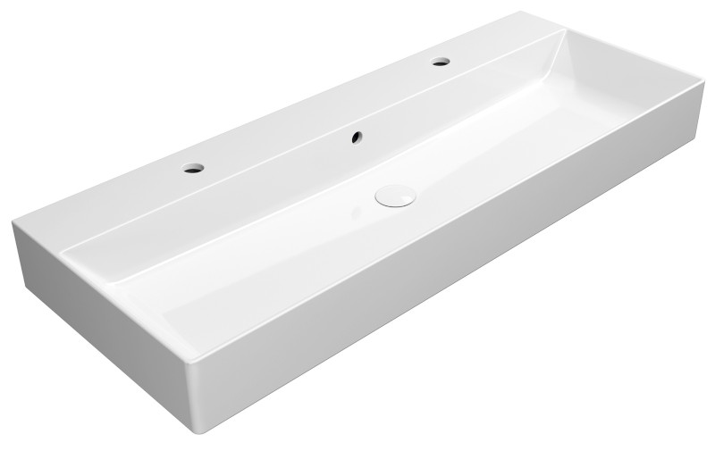 KUBE X keramické dvojumyvadlo 120x47cm, bílá ExtraGlaze 9424211