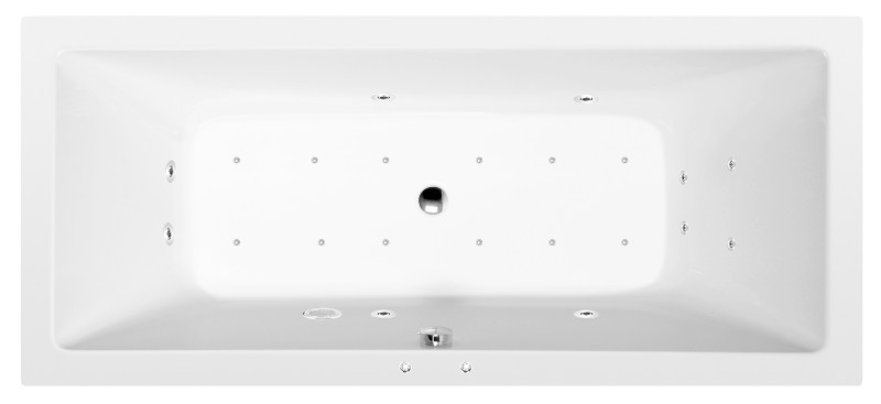 KRYSTA hydromasážní vana, 180x70x39cm, Active Hydro-Air, chrom 72906.2010