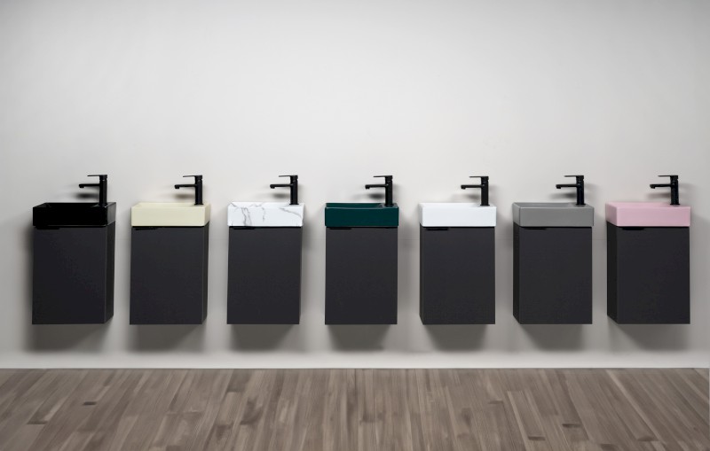 MARGITHA keramické umývátko 38x22cm, otvor pro baterii vpravo, carrara MGT38217