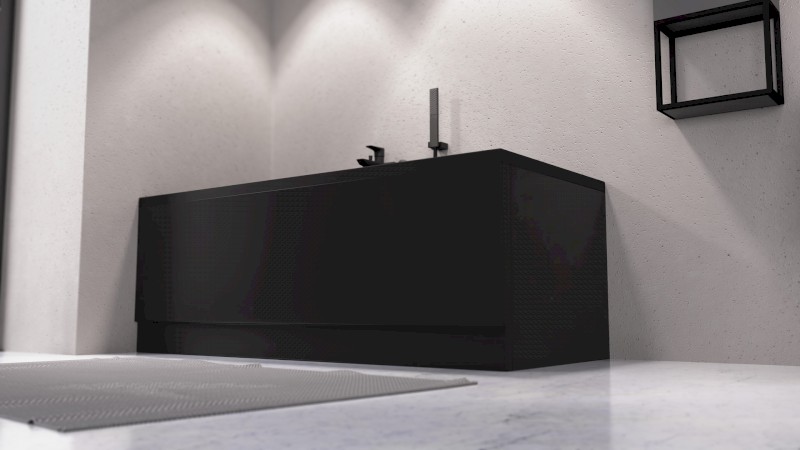 CLEO obdélníková vana 180x90x48cm, černá mat 13111.21