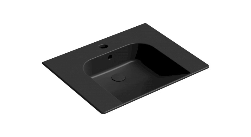 COMMUNITY keramické umyvadlo 70x55cm, černá mat 7633126