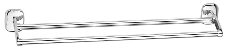 RUMBA dvojitý držák ručníků 600mm, chrom RB111