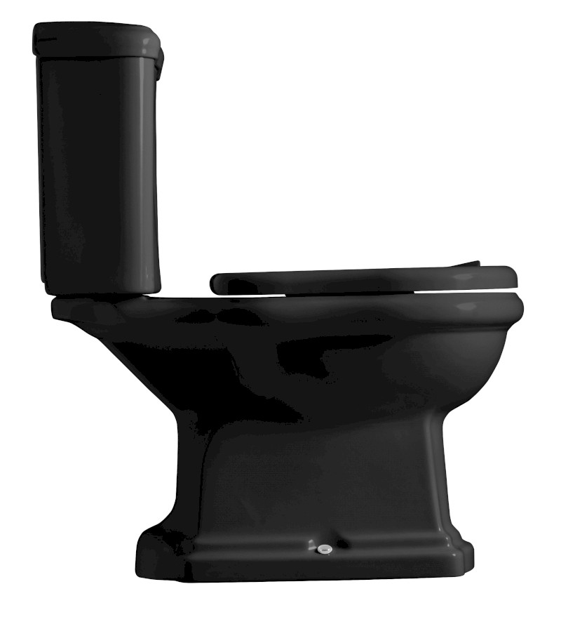 RETRO WC kombi mísa 38,5x72cm, spodní odpad, černá mat 101231