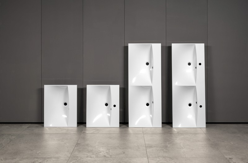 MARIA umyvadlo, litý mramor, 60x46cm, bez otvoru, bílá MA060-0