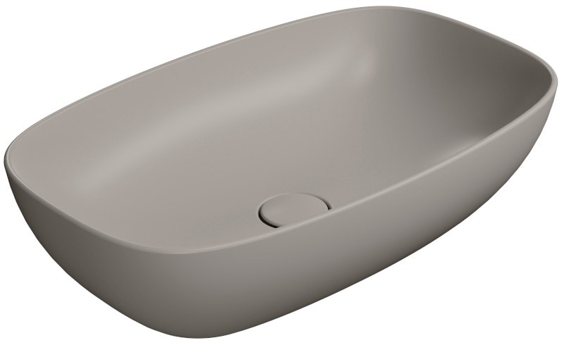 NUBES keramické umyvadlo na desku 60x38cm, tortora mat 978305