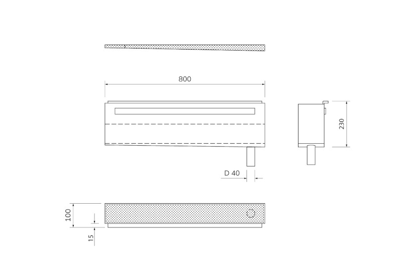 NIX nerezová sprchová kapsa, 80cm 72442