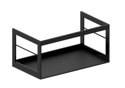 PURA konstrukce pod umyvadlo 82x46cm, černá mat MSP8228