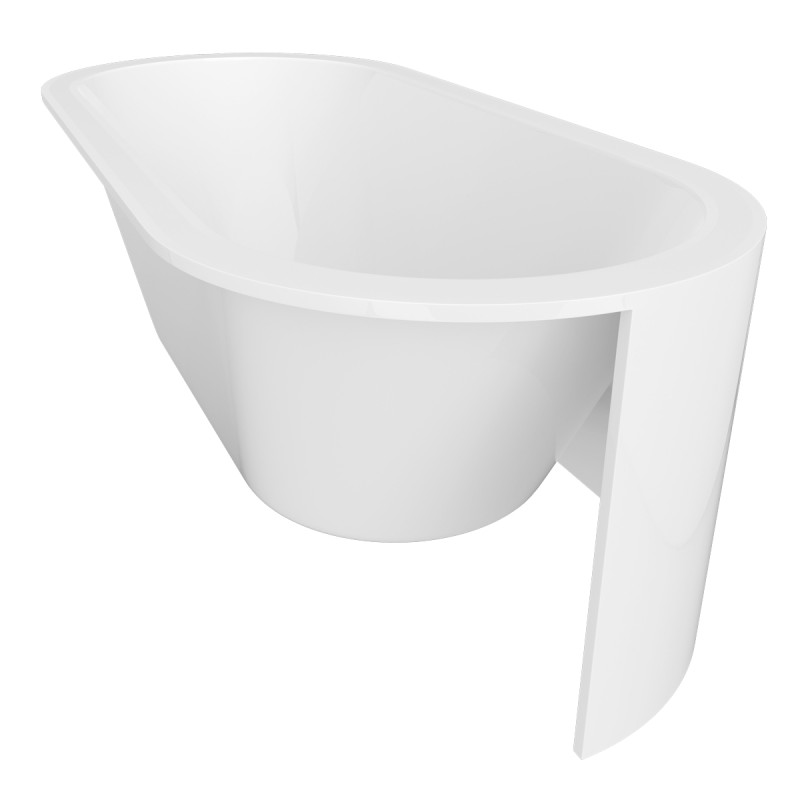 VIVA C MONOLITH oválná polozápustná vana 170x75x60cm, bílá 79119CM