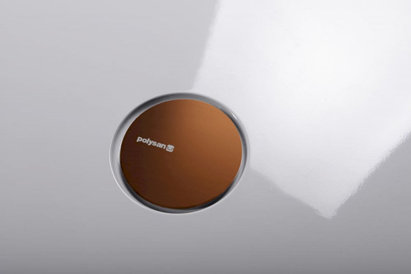 MIRAI vaničkový sifon, průměr 90mm, DN40, krytka měď mat 72730PG