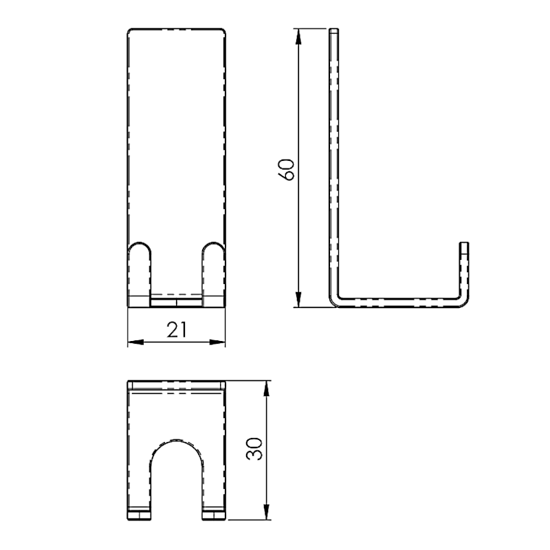 THOR samolepící háček, černá mat 562714